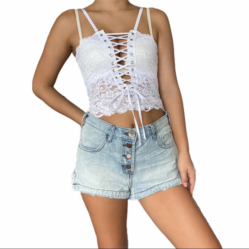 We are HAH lace cami spinster top